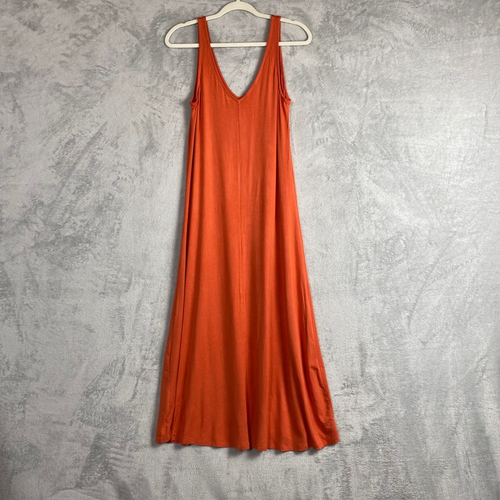 Knix Women Burnt Orange Modal V-Neck Sleeveless Maxi Dress Size‎ M Relaxed Fit